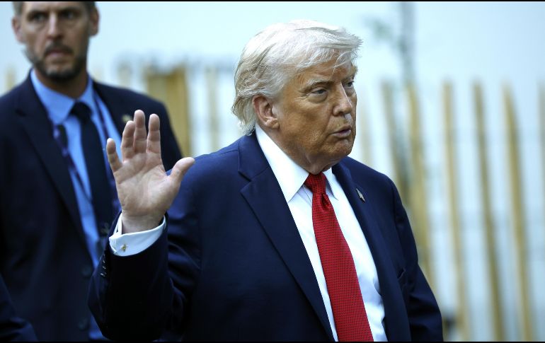 Trump recordó planteamientos que ha realizado anteriormente, en los que ha sostenido que organizaciones criminales controlan parte del territorio mexicano. EFE / Y. Valat