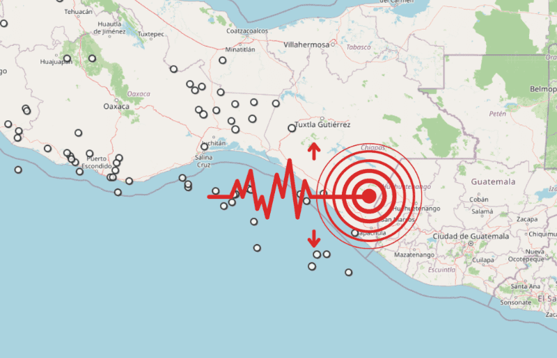 &nbsp;Sismo en Chiapas. ESPECIAL / SSN