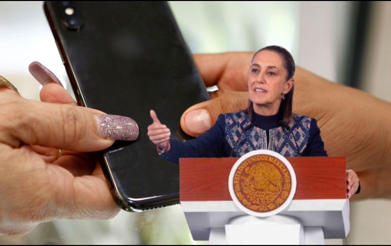 Sheinbaum resaltó la importancia de registrarse para que los números de teléfono y los chips estén asociados a la identidad de una persona. EL INFORMADOR / ARCHIVO / SUN / H. Salvador