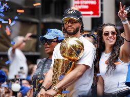 Jalen Brunson. El Jugador Más Valioso de las Finales recibió ovaciones por parte de la multitud. EFE/K. Betancur