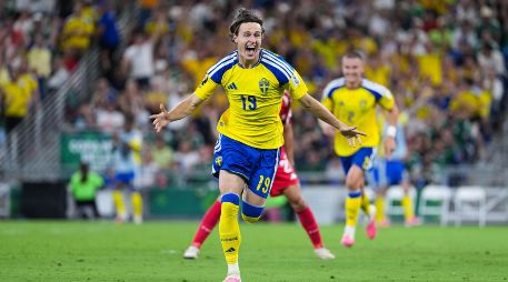 Suecia lidera el grupo F con 3 puntos, producto de una victoria 5-1 sobre Túnez. EFE/A. Jiménez