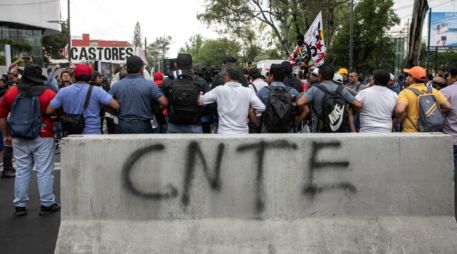 Claudia Sheinbaum reiteró que Rosa Icela Rodríguez, titular de la Secretaría de Gobernación, y Mario Delgado Carrillo, titular de la Secretaría de Educación Pública, responderán las demandas de la Coordinadora Nacional de Trabajadores de la Educación. AFP / O. Ramírez