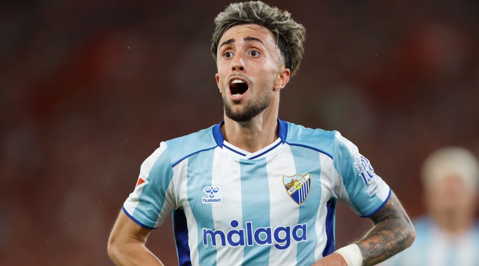 Los goles de Chupe y Larrubia encaminaron el ascenso malaguista pese al intento de reacción del Almería. EFE / J. Zapata.