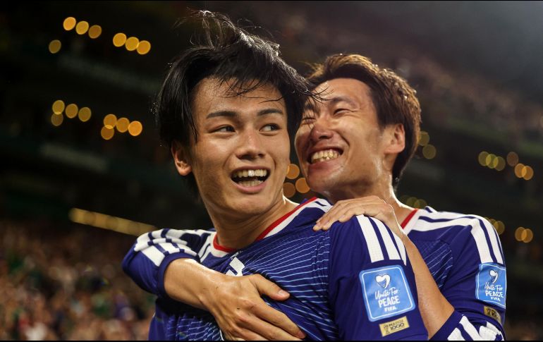 Ayase Ueda anotó dos de los goles japoneses. AP/S. Yaker