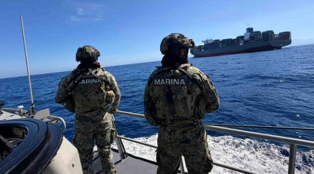 La Marina también localizó y aseguró 137 kilos de cocaína en el puerto de Lázaro Cárdenas, Michoacán. SUN/ESPECIAL