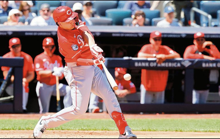 Sal Stewart. El novato brilló con un doble de bases llenas y seis impulsadas. AP