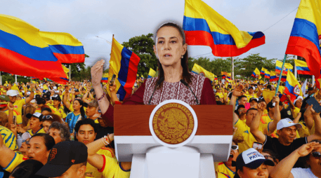Ante el avance del derechista Abelardo de la Espriella en las elecciones presidenciales de Colombia, la Presidenta Claudia Sheinbaum Pardo pidió esperar al conteo final. EFE / ARCHIVO / J. Méndez
