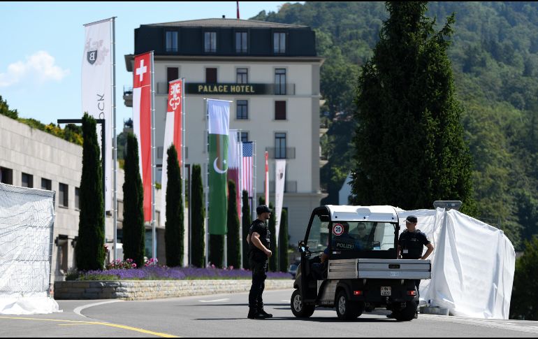 Irán, Estados Unidos y los mediadores estuvieron toda la noche del domingo en el complejo turístico de Bürgenstock, Suiza intentando llegar a un acuerdo de paz. XINHUA/L. YI