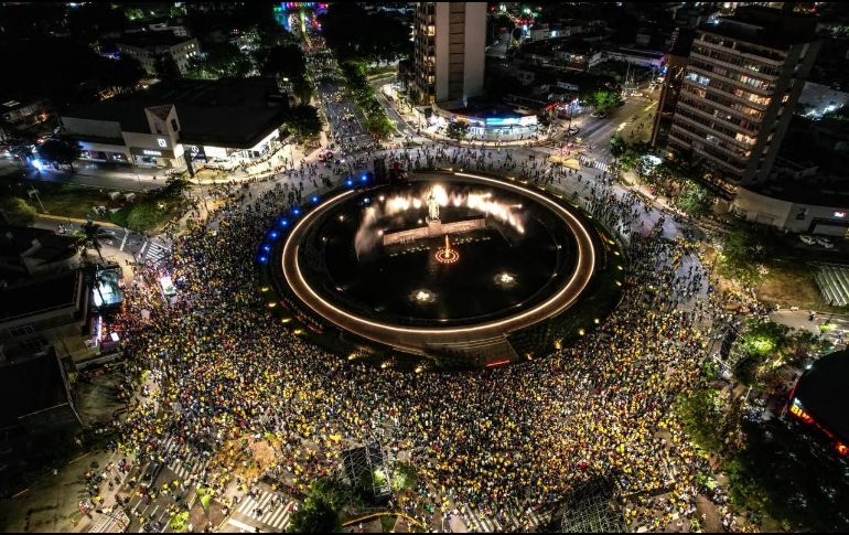 La Minerva se vistió de amarillo con los aficionados de Colombia. EL INFORMADOR / A.NAVARRO