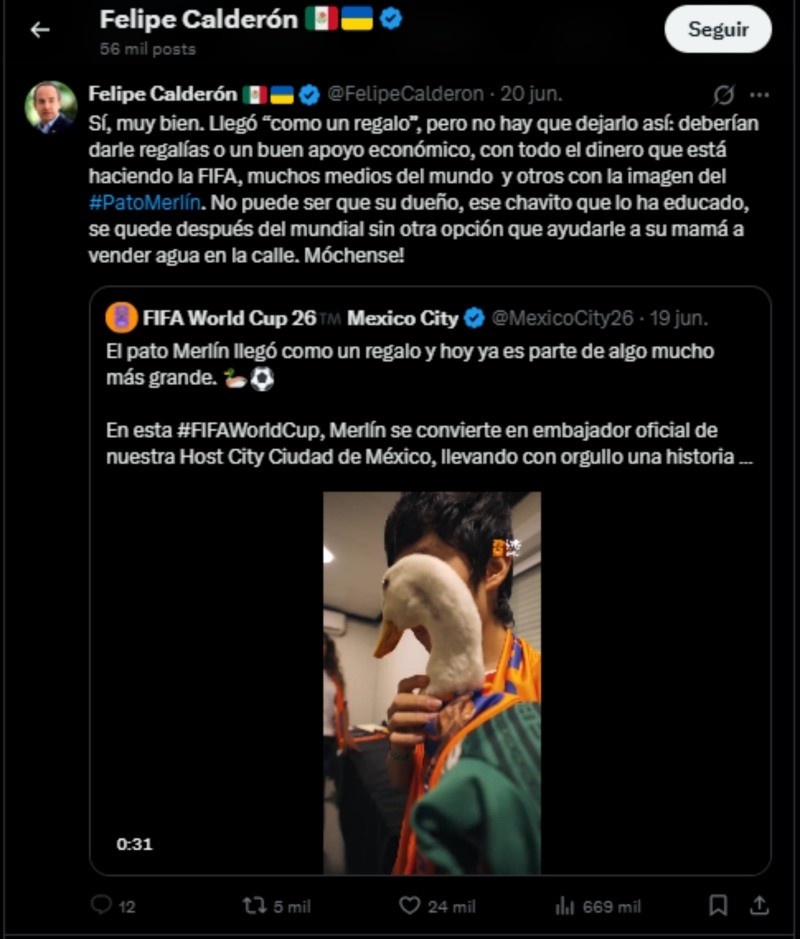 &nbsp;X/@felipecalderon