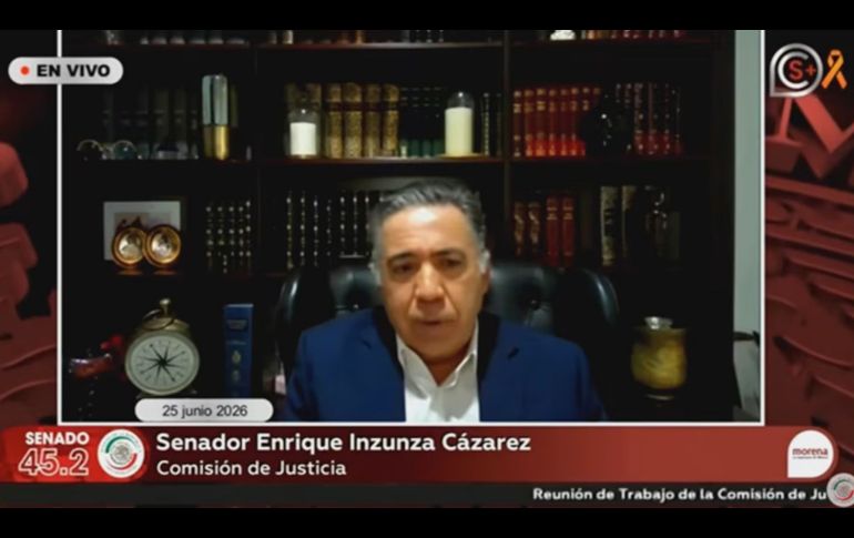 Durante su intervención, el senador Inzunza no hizo mención alguna a su situación legal. CAPTURA DE VIDEO