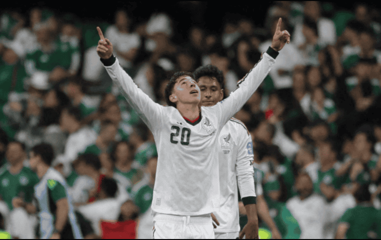 Mateo Chávez hizo su debut en el Mundial 2026 y con gol incluido. AFP/I. ROSAS