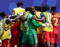 Yoane Wissa brilló con un doblete en la victoria de RD Congo, que vino de atrás para sorprender a Uzbekistán. EFE/ R. WITTEK.