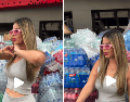 En el video difundido, se observa a la influencer Paola Faria esforzándose por destacar su apariencia mientras posa a un lado de los viberes para Venezuela. TIKTOK / @joseluisregalado21
