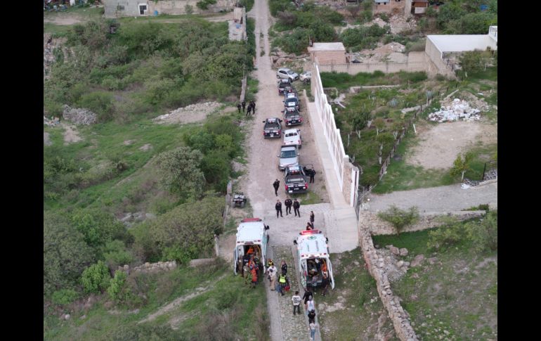 En las labores de extracción de las víctimas, se emplearon aeronaves de las corporaciones de Zapopan y Guadalajara, así como el Escuadrón Drones. ESPECIAL/Comisaría de Zapopan
