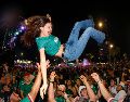 La capital jalisciense vivió una noche de emoción desbordada, con miles de seguidores entregados a un festejo que se extendió hasta la madrugada. EFE/F. Guasco