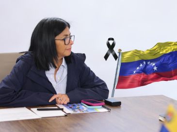 La presidenta encargada Delcy Rodríguez emitió el mensaje del anuncio de luto nacional a partir de hoy. EFE / ARCHIVO