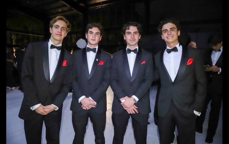 José Pablo Morales, Cristóbal Ochoa, Santiago Michel y Nicolás Tostado. GENTE BIEN JALISCO / Revista del 3 de julio 2026