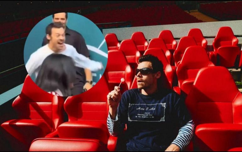 El cantante británico se volvió viral tras festejar junto a otros aficionados en las gradas de Wembley. INSTAGRAM/@harrystyles/ESPECIAL