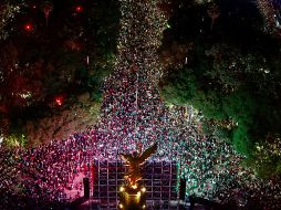 El Ángel de la Independencia y Reforma se convirtieron en un popular punto de encuentro en pleno Mundial 2026. EFE/T. Pérez