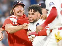 Wilson Contreras. El venezolano  fue expulsado por segundo juego consecutivo. AFP