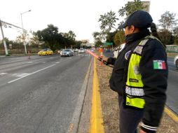 El operativo consiste en modificar temporalmente el sentido de circulación de uno o varios carriles de una avenida. ESPECIAL/Policía Vial Jalisco