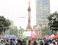 Este domingo el acceso al Ángel de la Independencia estará limitado únicamente a 25 mil personas. EL UNIVERSAL