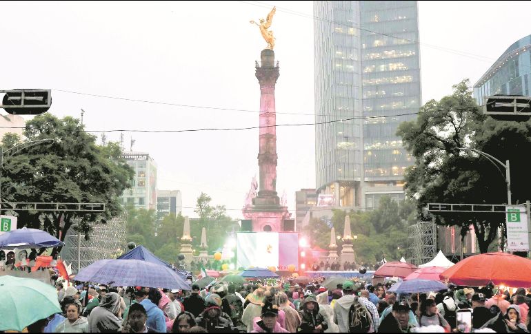 Este domingo el acceso al Ángel de la Independencia estará limitado únicamente a 25 mil personas. EL UNIVERSAL