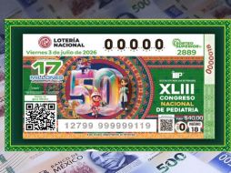 El billete del Sorteo Superior 2889 conmemoró el 50 aniversario de la Asociación Mexicana de Pediatría. X/lotenal