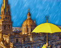 Durante la tarde, se prevén lluvias ligeras a moderadas de forma intermitente en la metrópoli. ESPECIAL / CANVA