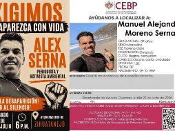 El gremio periodístico y las organizaciones civiles se encuentran de luto tras confirmarse el fallecimiento de Manuel Alejandro Moreno Serna, conocido de forma pública en los medios alternativos como Alex Serna.  FACEBOOK/ALEXSERNA