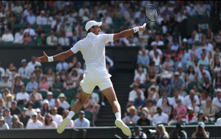 Djokovic jugará a continuación contra  el tercer puesto del ranking del ATP, Felix Auger-Aliassime. EFE / A. Vaughan
