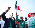 La afición mexicana mantuvo el ambiente festivo pese a la lluvia y el retraso del partido ante Inglaterra. EL INFORMADOR/ J. ACOSTA.