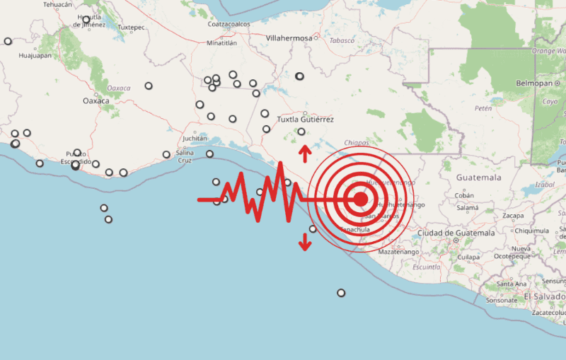 &nbsp;Sismo en Chiapas. ESPECIAL / SSN