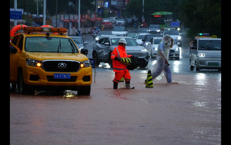 Se reportaron tormentas con inundaciones en partes de la ciudad de Nueva York, Filadelfia y Nueva Jersey. XINHUA/Z. Hua
