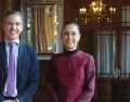 Claudia Sheinbaum Pardo publicó una foto de su encuentro con David Vélez Osorno. X/@Claudiashein