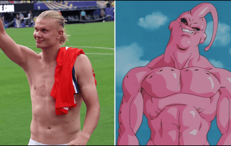 Los usuarios en redes han señalado el parecido físico entre Haaland y el temible Majin Buu. EFE / ARCHIVO / ESPECIAL