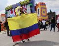 Ambiente en el Fan Fest del Zócalo Capitalino durante el encuentro entre Colombia y Suiza de los octavos de final del Mundial 2026. SUN/L. Camacho