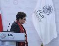 Conferencia de prensa de la Fiscal General de la República, Ernestina Godoy, en la que se habló de "El Mayo"  Zambada y Rubén Rocha Moya. SUN/G. Pano
