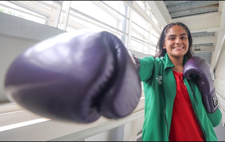Originaria de Tlaquepaque, aunque criada toda su vida en Ixtlahuacán de los Membrillos, Lorien Alonso Salas, con apenas 18 años, irá a Santo Domingo por la medalla de oro. EL INFORMADOR / A. NAVARRO
