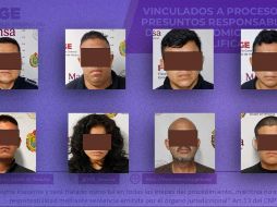 Entre los sospechosos implicados hay 7 hombres y una mujer. ESPECIAL/FGE Veracruz