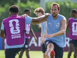 Harry Kane durante el entrenamiento de Inglaterra antes del partido contra Noruega. EFE/C. Herrera