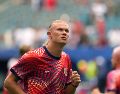 Erling Haaland se convirtió en uno de los nombres con mayor tendencia en redes sociales en el marco del Mundial 2026. EFE/A. Boal
