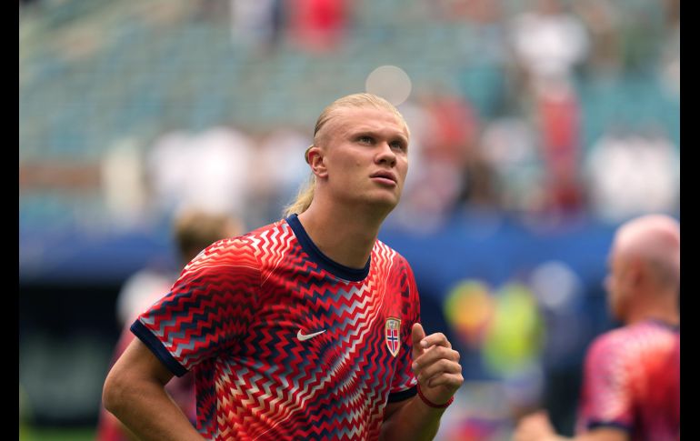 Erling Haaland se convirtió en uno de los nombres con mayor tendencia en redes sociales en el marco del Mundial 2026. EFE/A. Boal