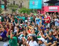 La afición noruega dominó el Fan Fest de Guadalajara, pero Inglaterra se quedó con la victoria y el festejo final. EL INFORMADOR/ J. ACOSTA
