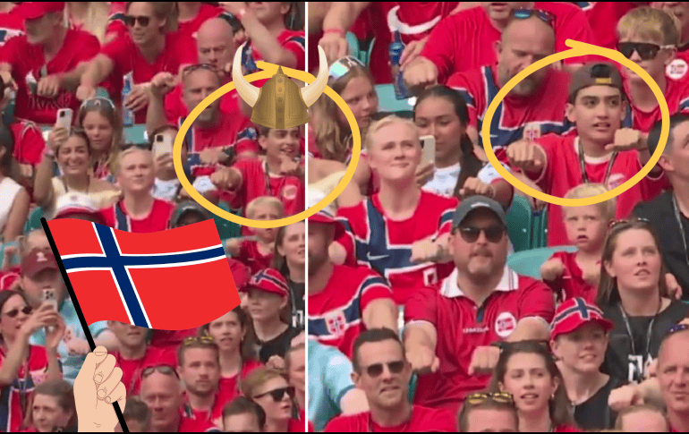 Gilberto Mora acudió al encuentro de Noruega vs Inglaterra acompañado de su representante, Rafaela Pimenta. ESPECIAL / X