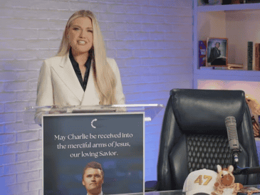 Erika Kirk asumió la dirección de Turning Point USA tras el fallecimiento de su esposo, Charlie Kirk. EFE / ARCHIVO