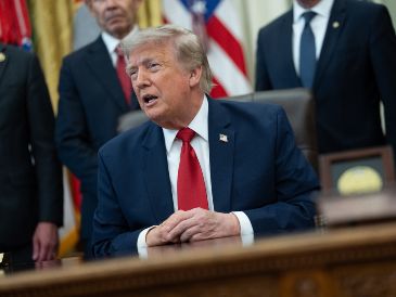 Trump justificó de nueva cuenta la operación militar estadounidense contra Irán. EFE/A. Schwartz