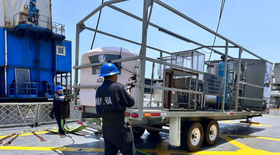 Durante su navegación, los buques recorrieron mil 969 millas náuticas equivalentes a más de tres mil 600 kilómetros. EFE/Semar