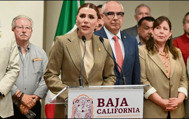 Marina del Pilar Ávila. La mandataria de Baja California reiteró que ha actuado dentro del marco legal. AFP